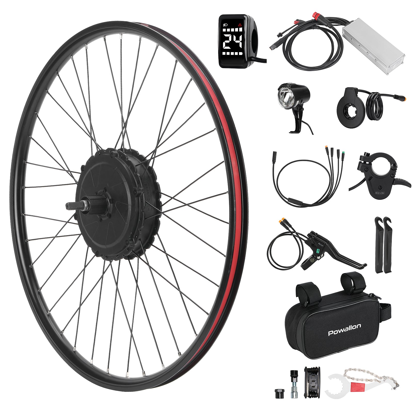 BAFANG eBike Conversion Kit with Battery - G0900 750W Rear Hub Wheel Motor for 26“ 28” 29“ 700C Bike - Powallon