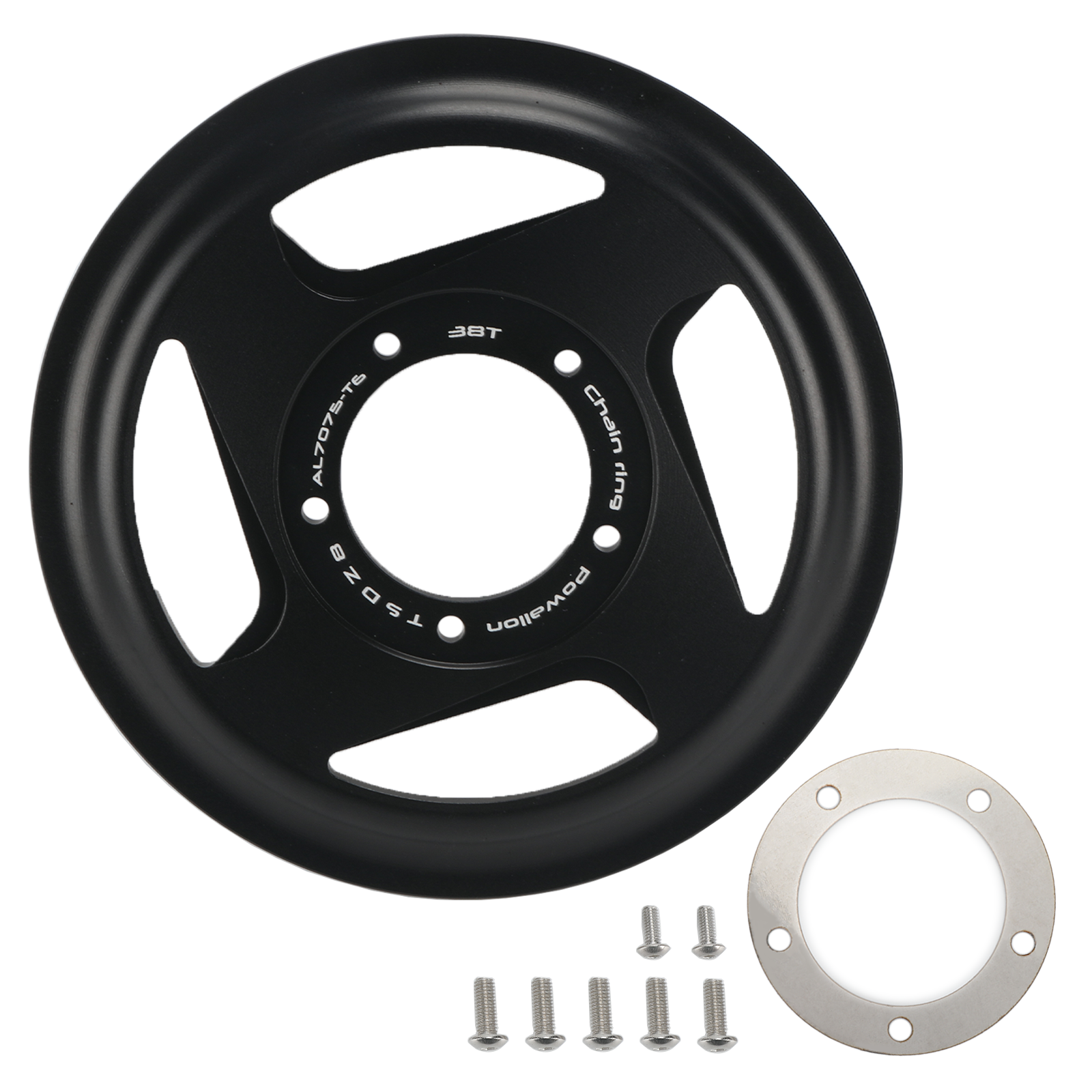 Powallon 38T Offset Chainring for TSDZ8 Mid Drive Motor