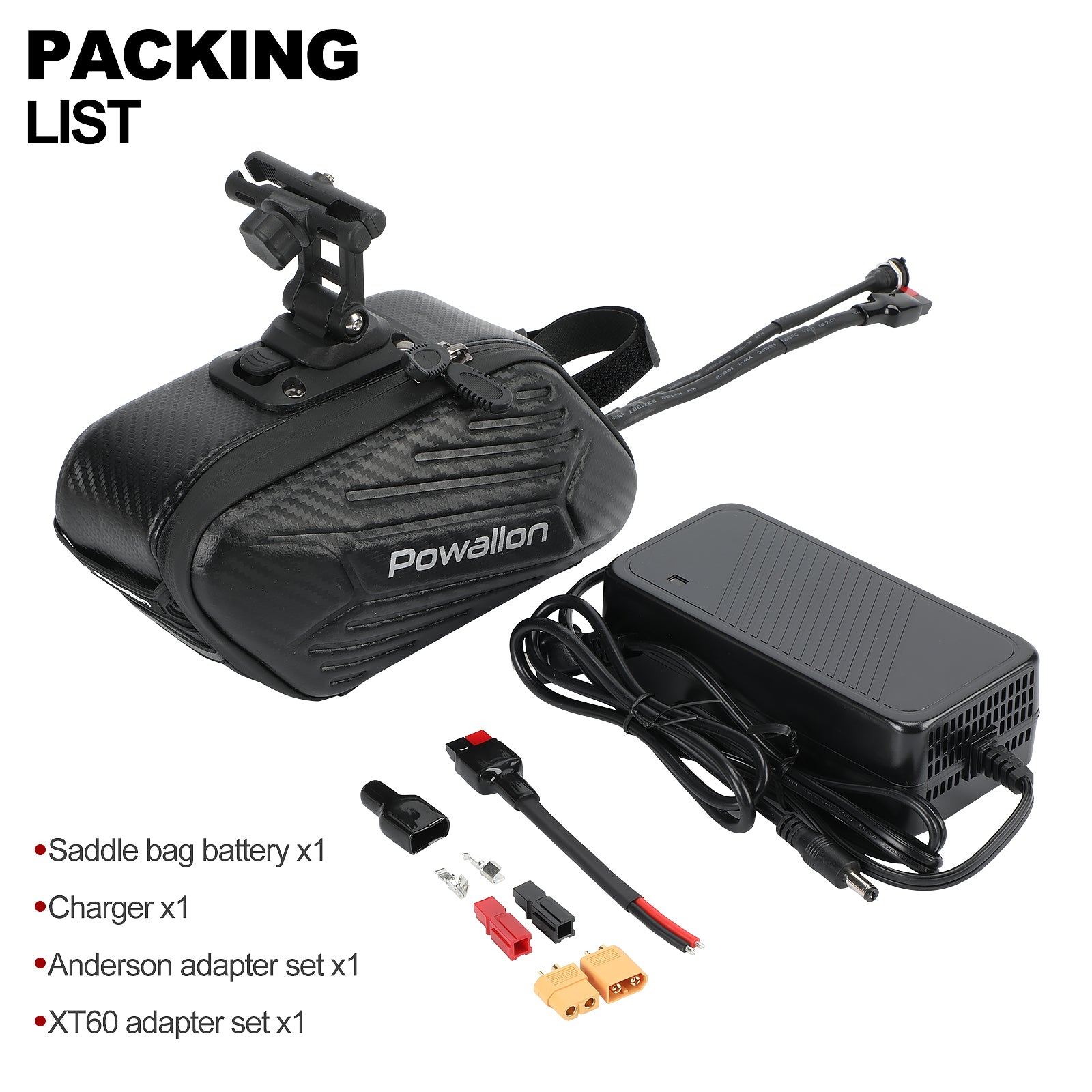 Seat Tube Saddle Bag EBike Battery, 36V 7.8Ah, Portable & Quick-Release - Powallon