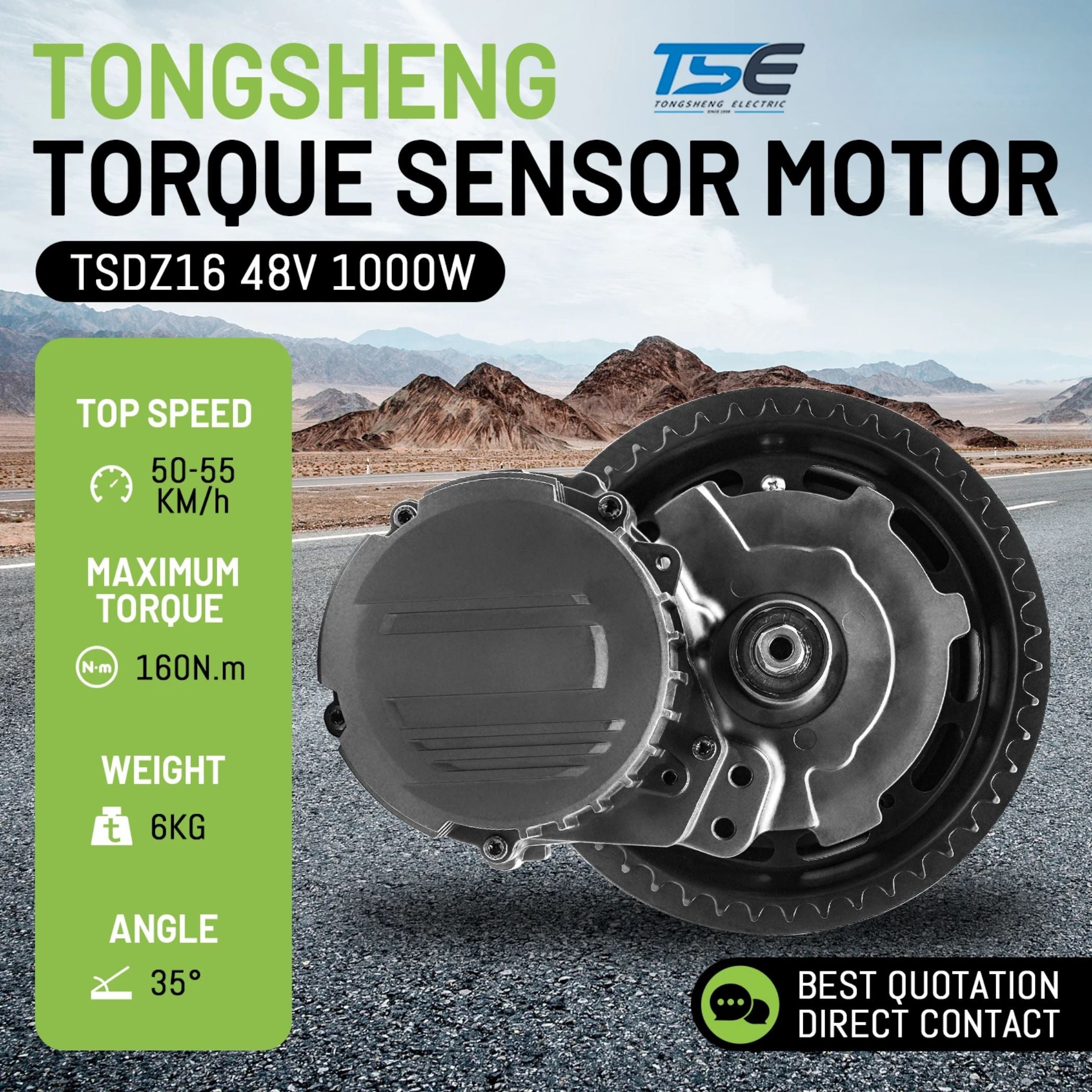 TONGSHENG TSDZ16 48V 1000W Mid-drive E-BIKE Kit (Pre-Sale)