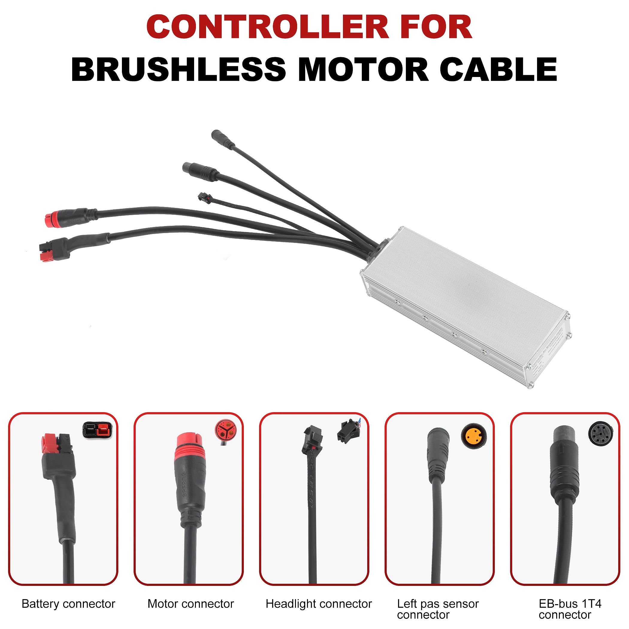 Wiring Diagram of BAFANG G062 G0900 48V 750W Rear/Front Hub Motor Controller