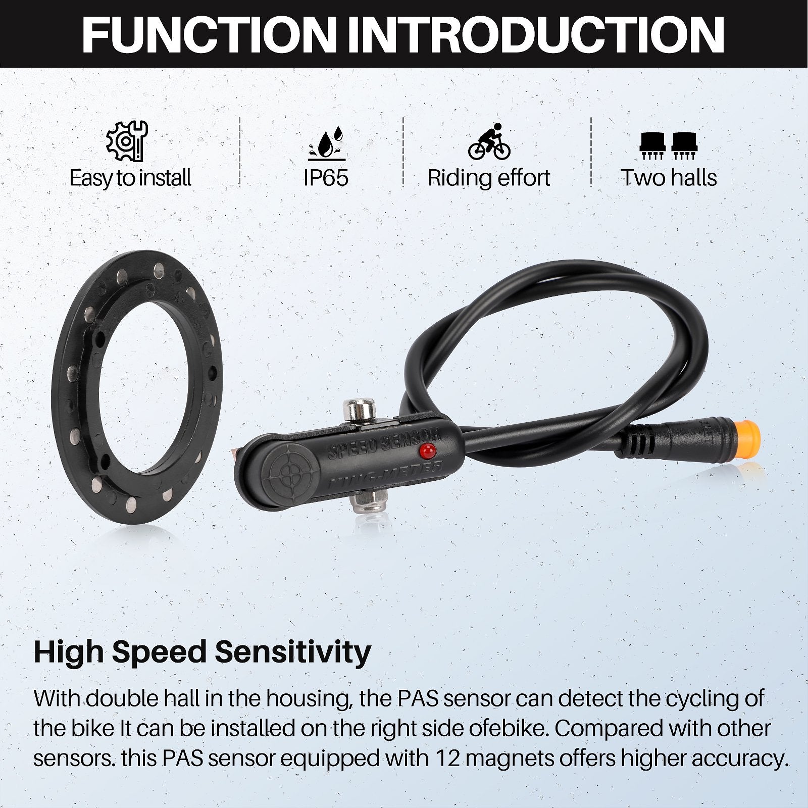 12-Magnet EBike Pedal Assist Sensor - Right side