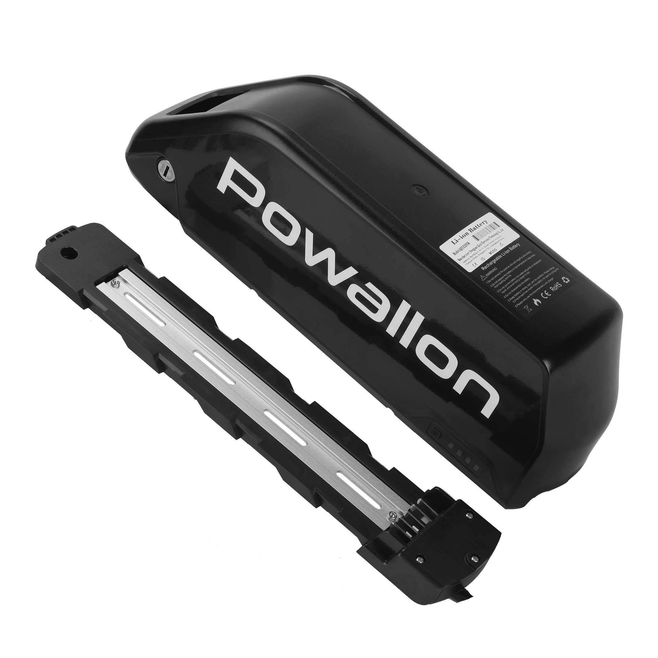 Powallon 52V 20Ah Downtube eBike Battery with XT60 Connector and Blade Base
