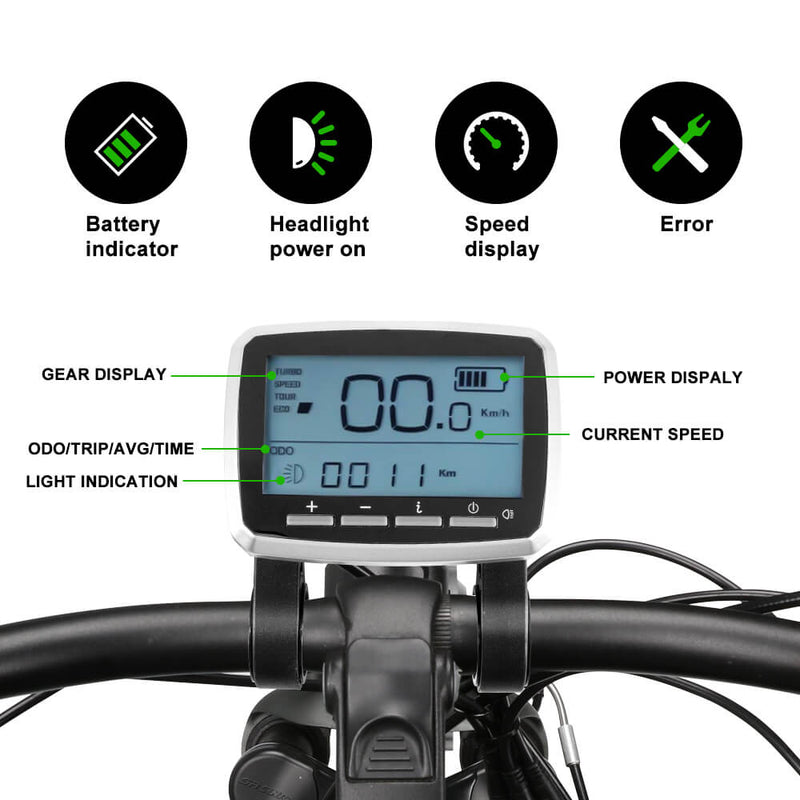 Tongsheng TSDZ2B 48V 500W Mid-Drive Kit with Battery - VLCD5 Display - Powallon