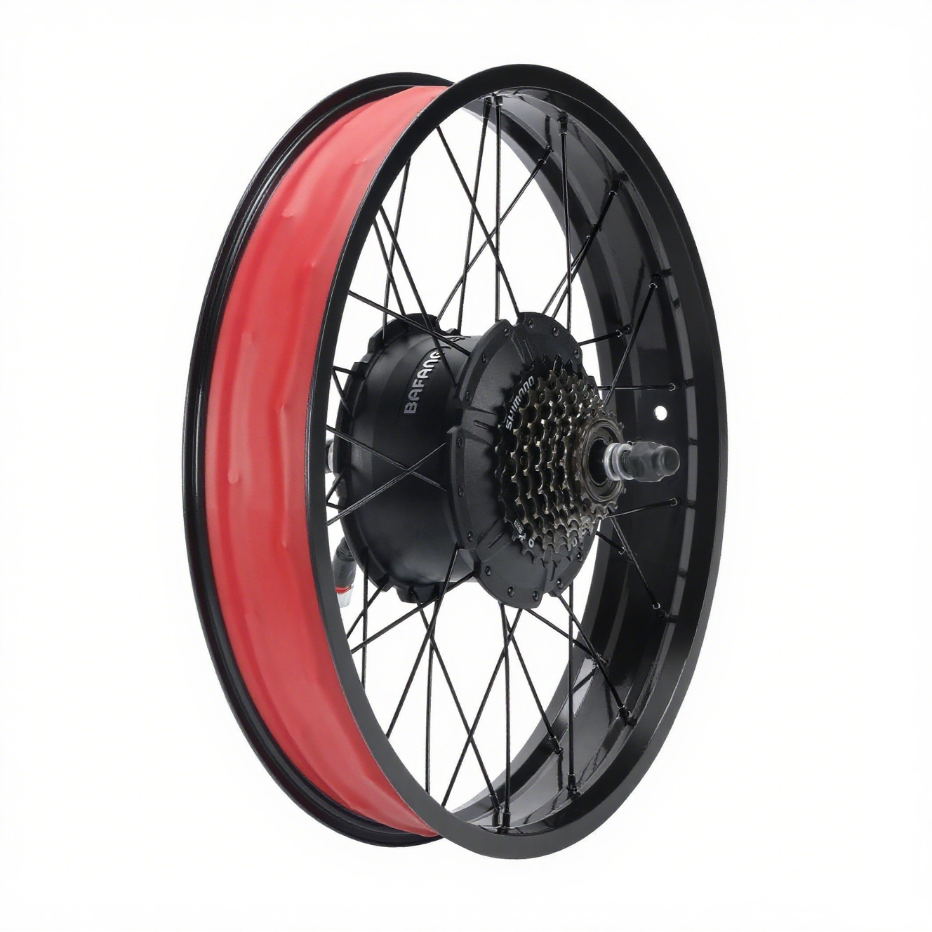 20 x 4.0"/26 x 4.0" Fat Bike Rear Drive Wheel Assembly, 175mm Dropout Size –  Replacement Drive Wheel for Bikes with BAFANG Hub Motor, 28MPH Max Speed, 1300W Peak Power for E-Bike Upgrade