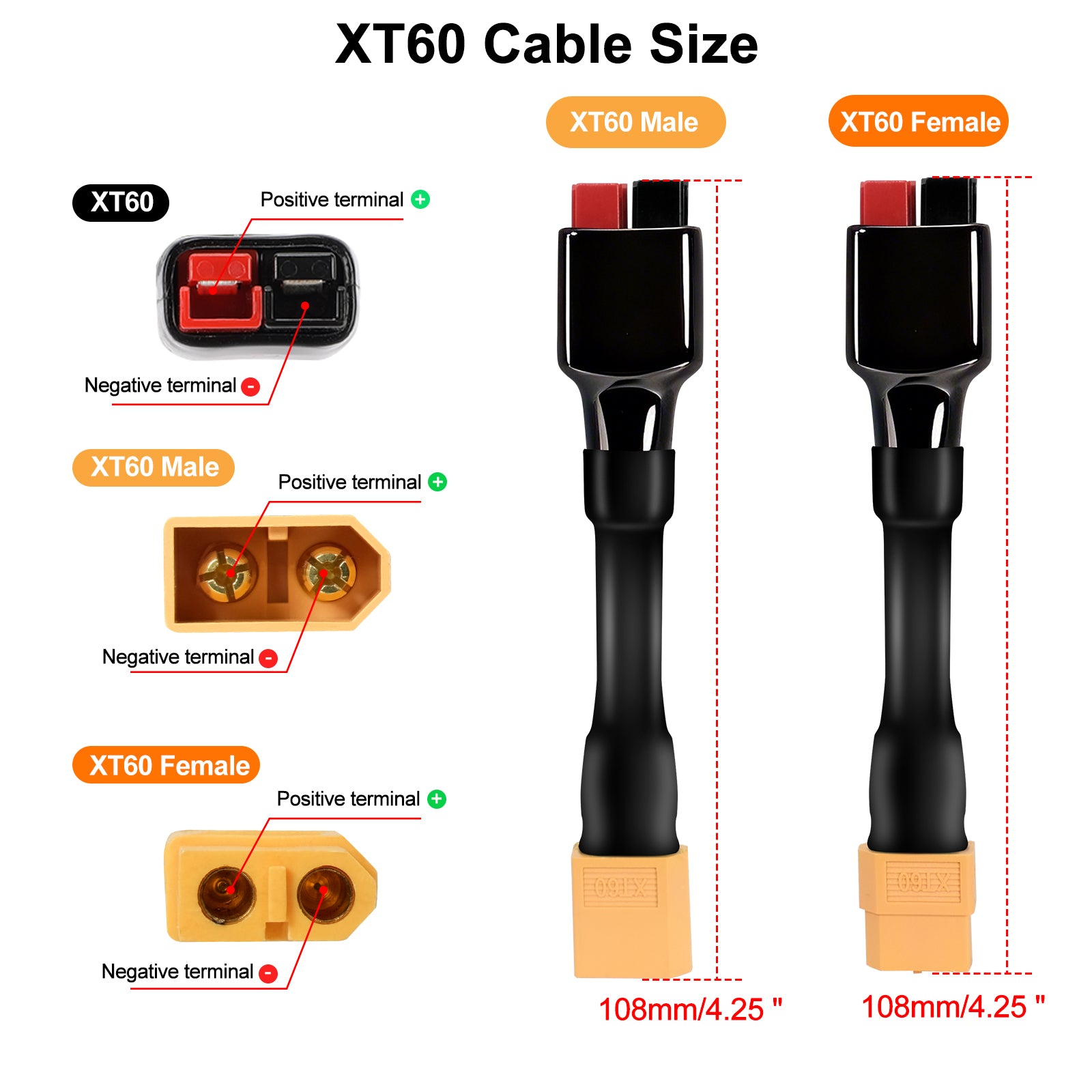 XT60 to Anderson Adapter Cable – Male/Female XT60 to Anderson Plug