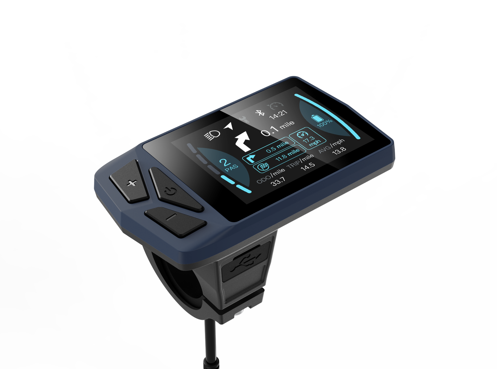 B02N-U EBike Display for Bafang BBS and Hub Motor UART System - Powallon