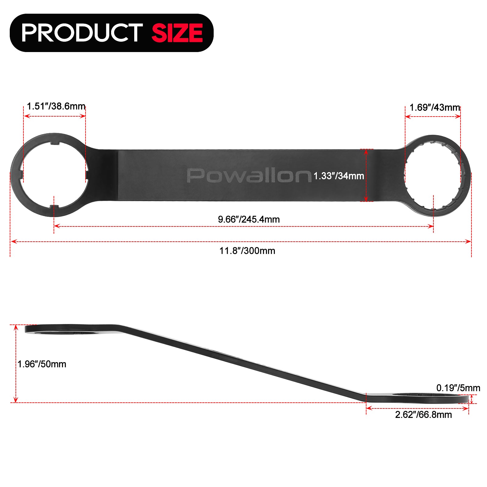 Powallon PRO BAFANG TONGSHENG Mid-drive Motor Installation Tool Wrench - Powallon