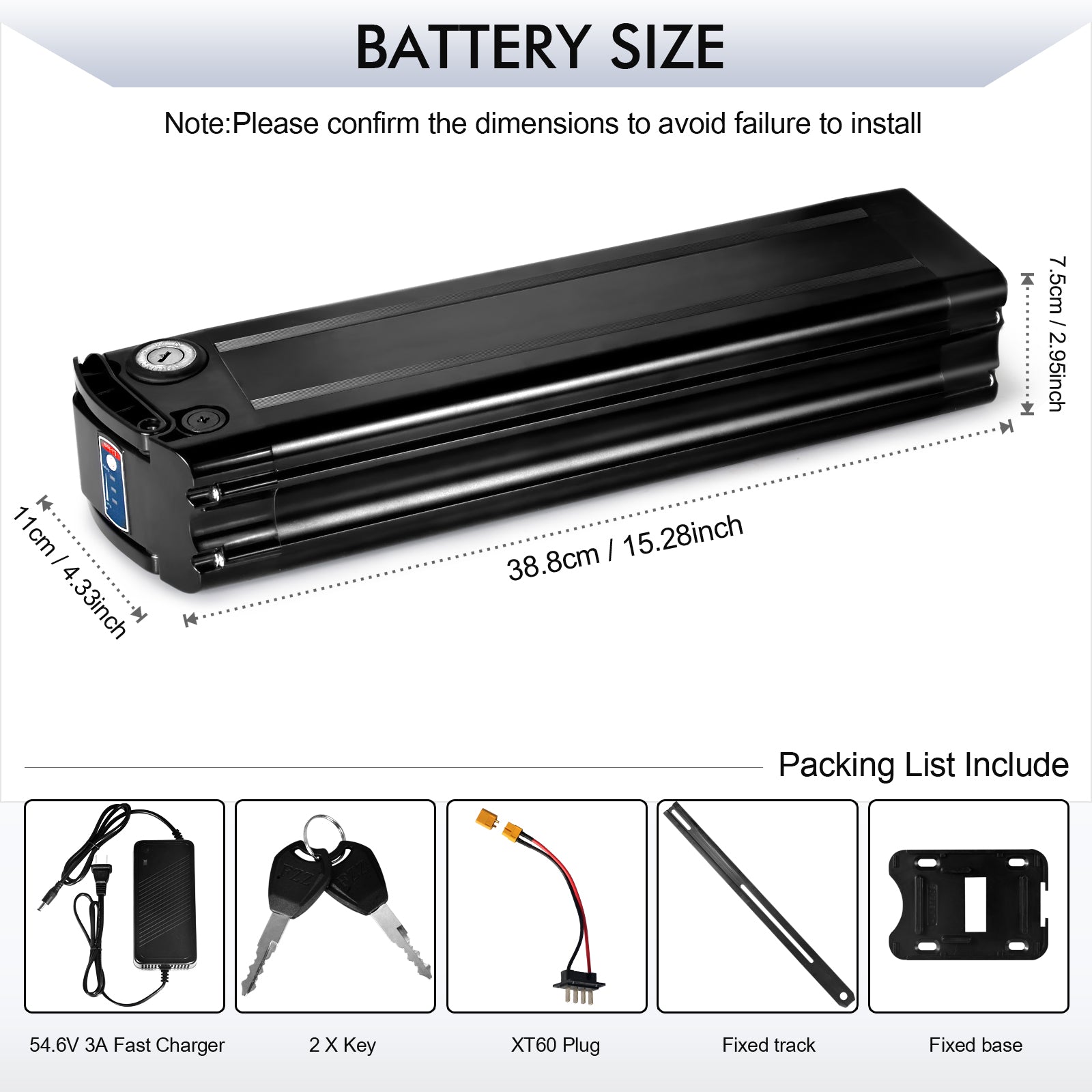 Powallon 48V 36V 10Ah 13Ah 15Ah 17.4Ah 17.5Ah 19.2Ah Ebike Battery Sliver Fish Battery with USB Port Electric Bike Battery for 250W/350W/500W/700W/900W/1000w Motor Electric Bicycle Lithium-Ion Battery - Powallon