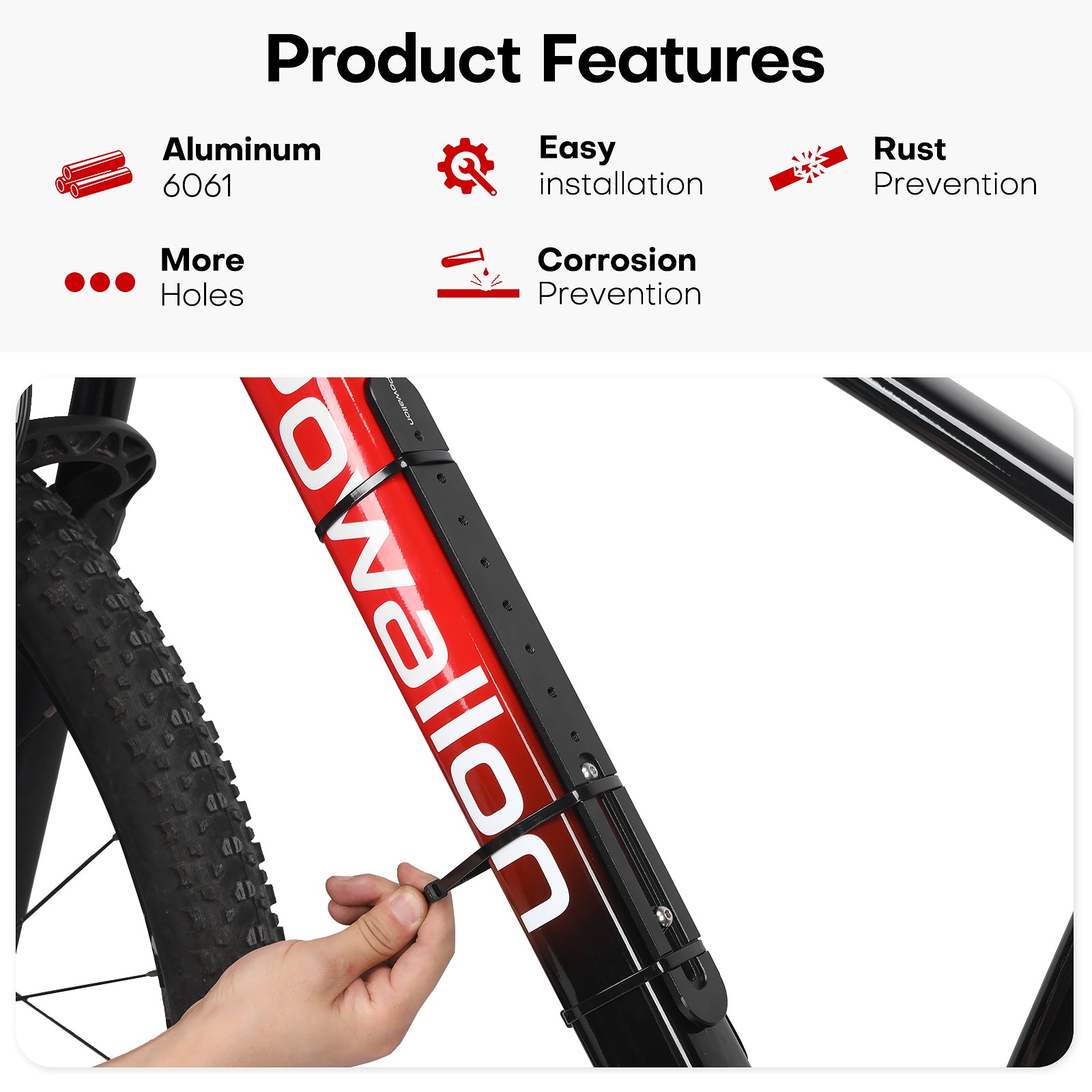 Ebike Battery Mount Bracket - Frame Bottom Base for Electric Bicycle Conversion - Powallon