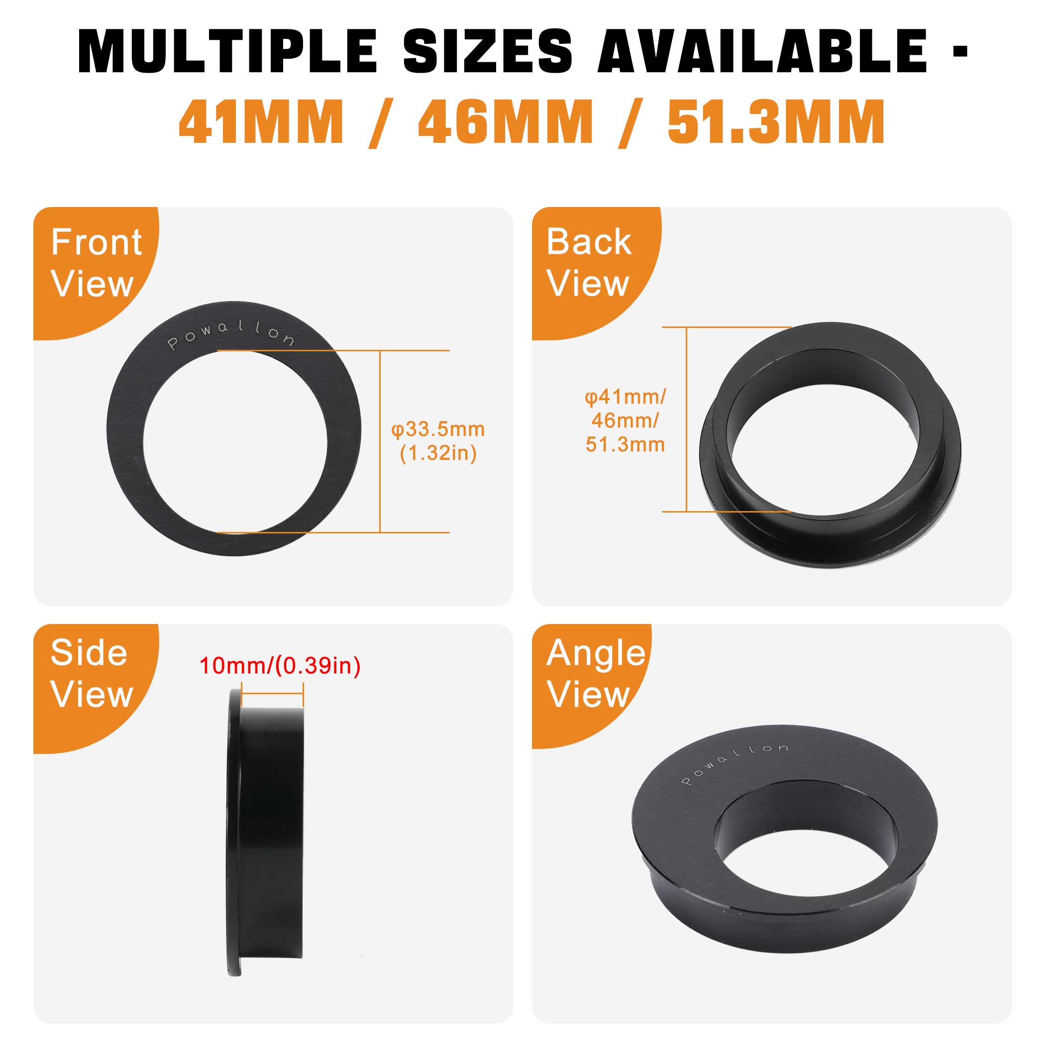 Multiple Sizes Available 41mm 46mm 51.3mm for eBike BB Conversion