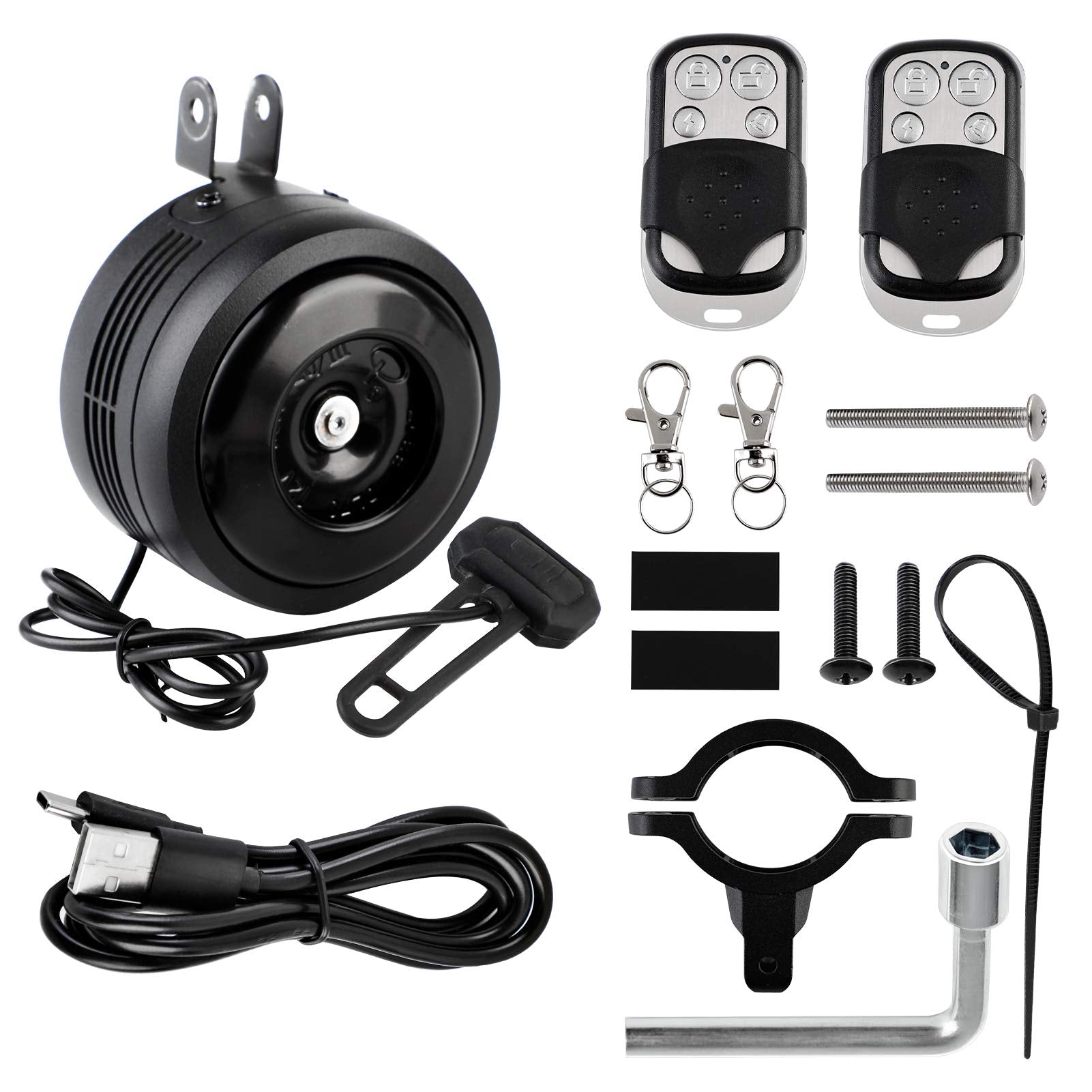 Bicycle Bell Electric Horn with Alarm for e-bike, MTB, Road Bikes, Scooters - Powallon
