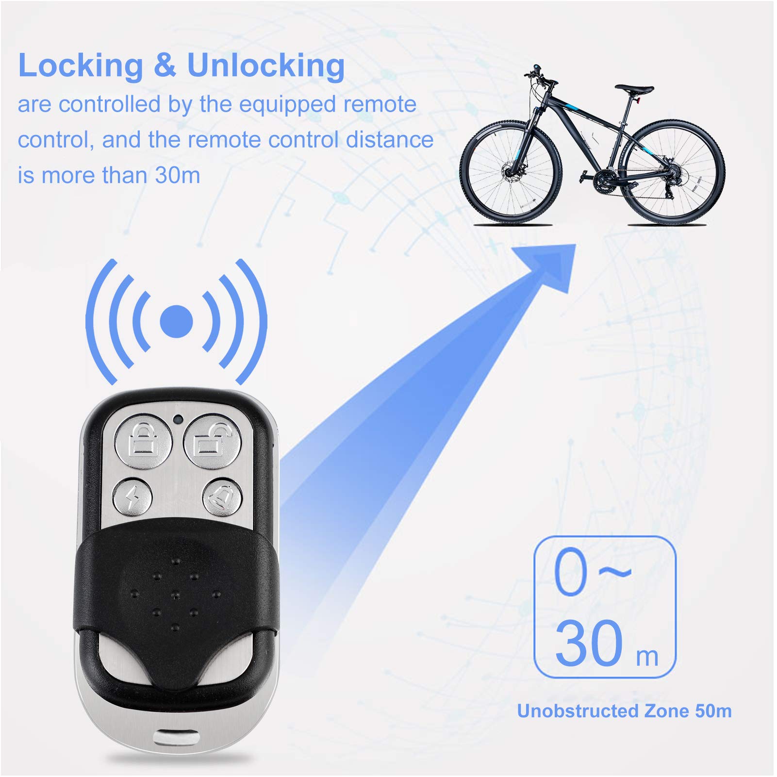 Bicycle Bell Electric Horn with Alarm for e-bike, MTB, Road Bikes, Scooters - Powallon
