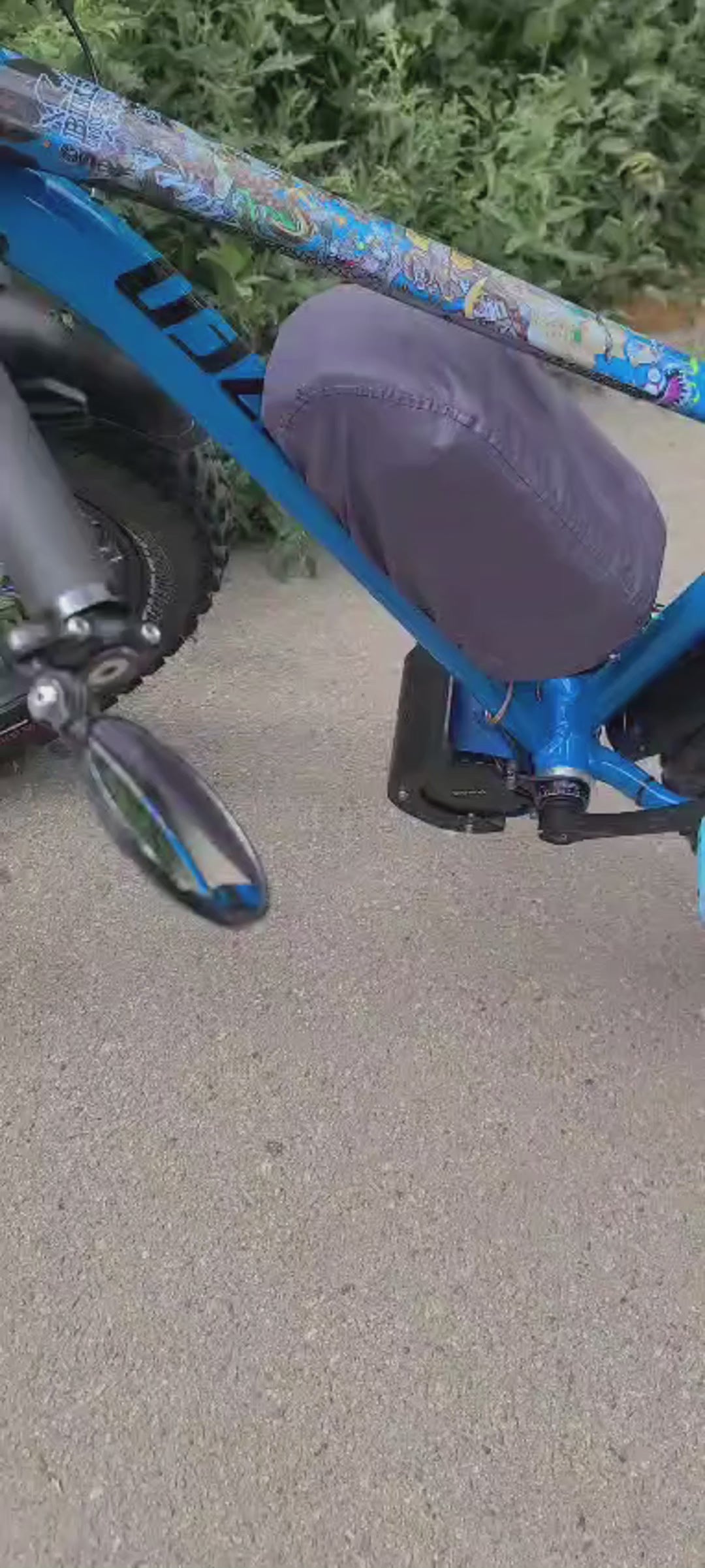 bafang BBSHD mid drive motor guard plate mounting on bike
